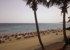 The beach in Puerto del Carmen, Lanzarote