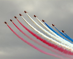 The Red Arrows at an air show