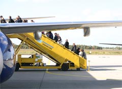 Boarding a Ryanair plane