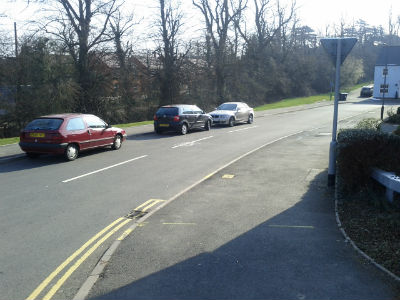 Street parking, banned by residents of St Peters Way, Stratford Upon Avon