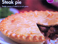 This was the steak pie on the box - see those lovely chunks of meat?