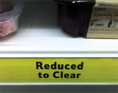 Tesco reduced to clear items