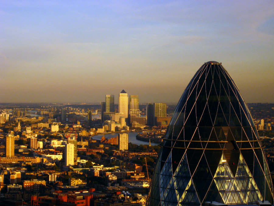 Byuing a flat in London, view of the Gherkin