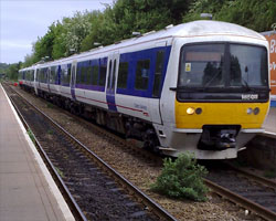 A train at a platform