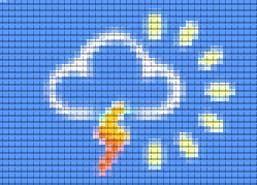 A weather map cloud graphic