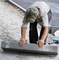 Immigration policies in the UK - A worker building a road