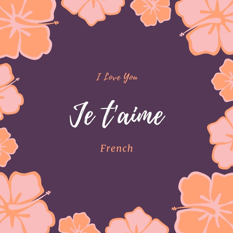 I love you in french