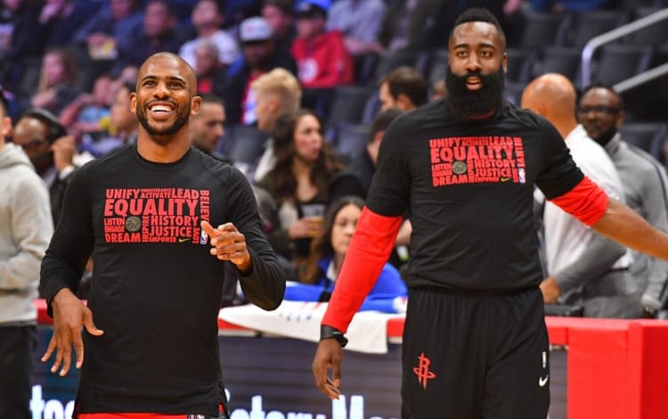 Chris Paul and James Harden for the Houston Rockets - Icon Sportswire