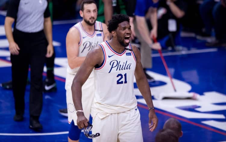 Joel Embiid for the Philadelphia 76ers - Icon Sportswire