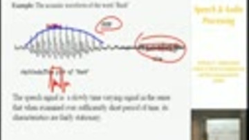 Speech and Audio Processing  1: Introduction to Speech Processing- Professor E. Ambikairajah