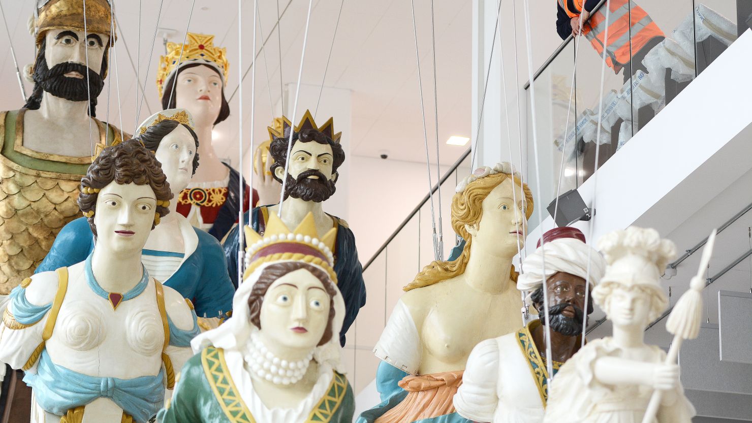 A group of Royal Naval ship's figureheads at The Box