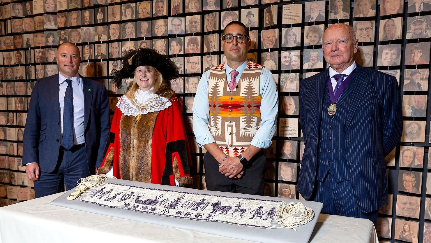 Steven Peters with the Lord Mayor and the Leader of Plymouth City Council