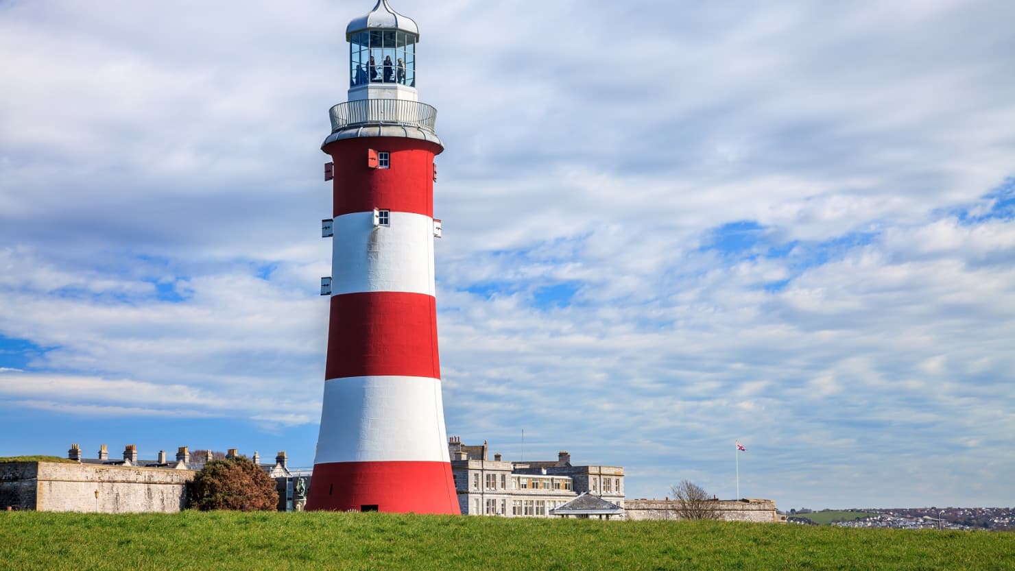 Smeaton's Tower lighthouse on The Hoe, Plymouth