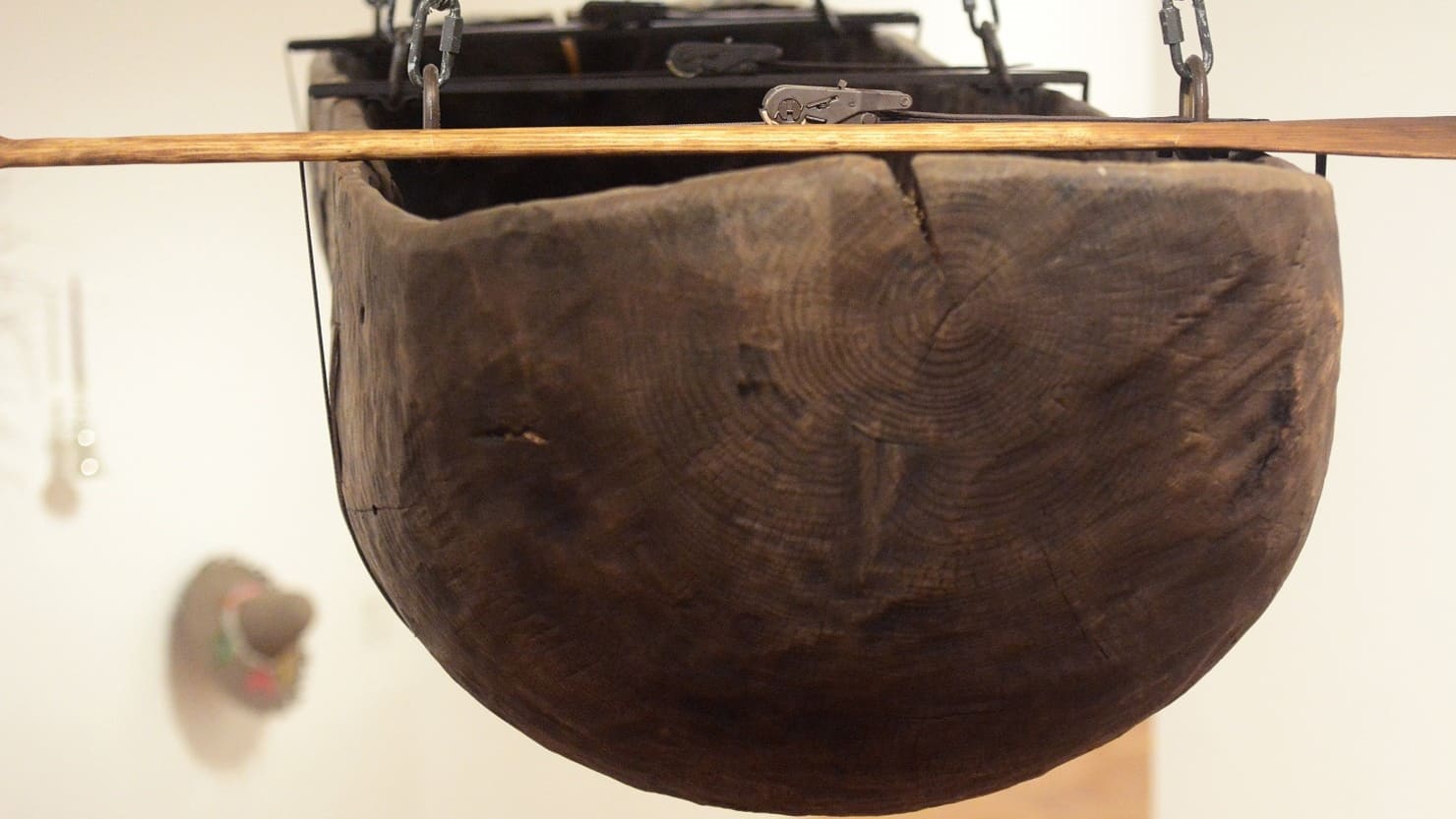 Mishoon on display in the 'Another Crossing' exhibition at The Box