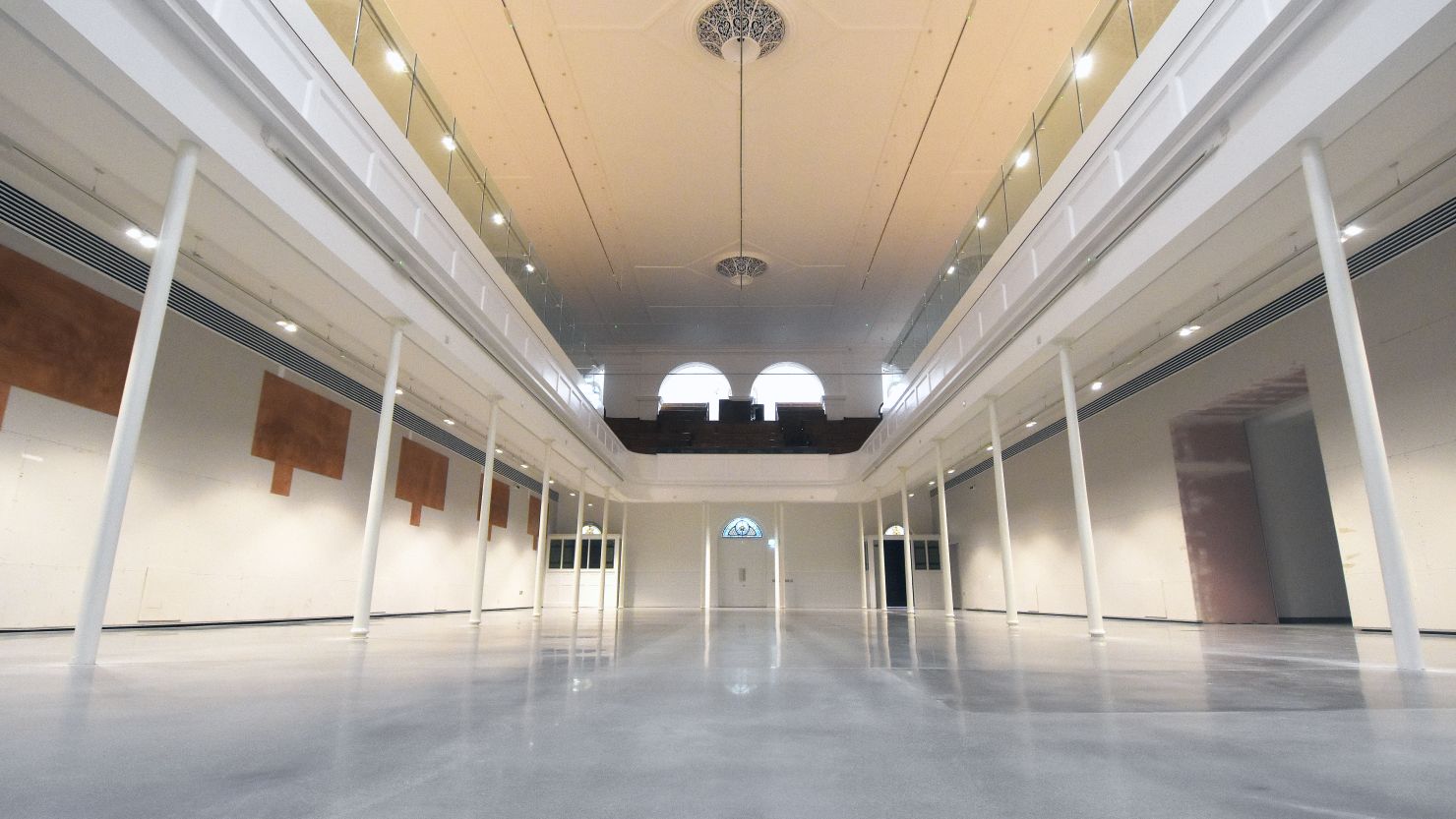 Image of St Luke's Church at The Box in Plymouth during restoration