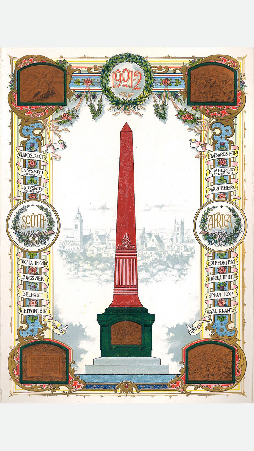 Boer War Memorial programme