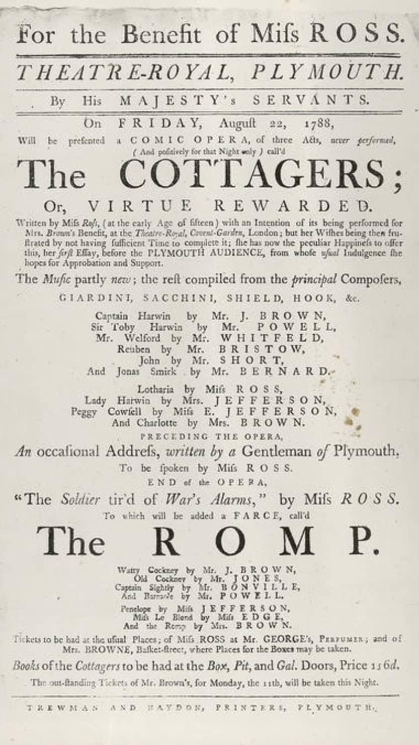 Old Theatre Royal Plymouth playbill