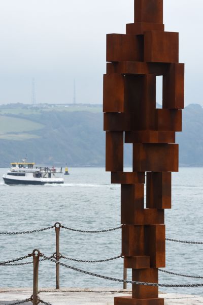 LOOK II by Antony Gormley on West Hoe Pier, September 2020