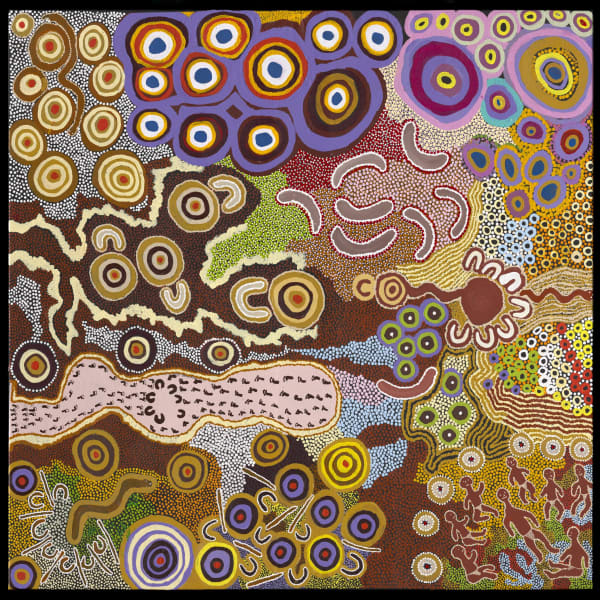 A brightly coloured painting
