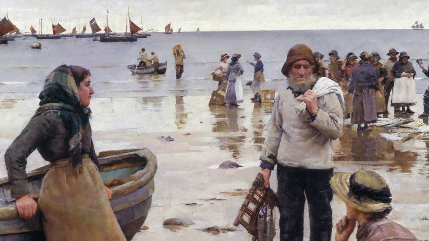 'A Fish Sale on a Cornish Beach' by Stanhope Forbes | The Box Plymouth