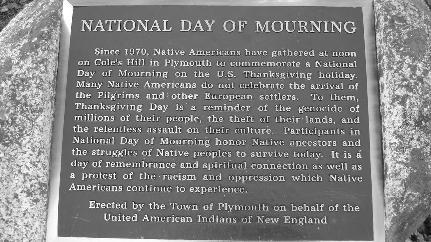 National Day of Mourning plaque