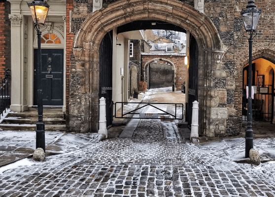 The Charterhouse in winter