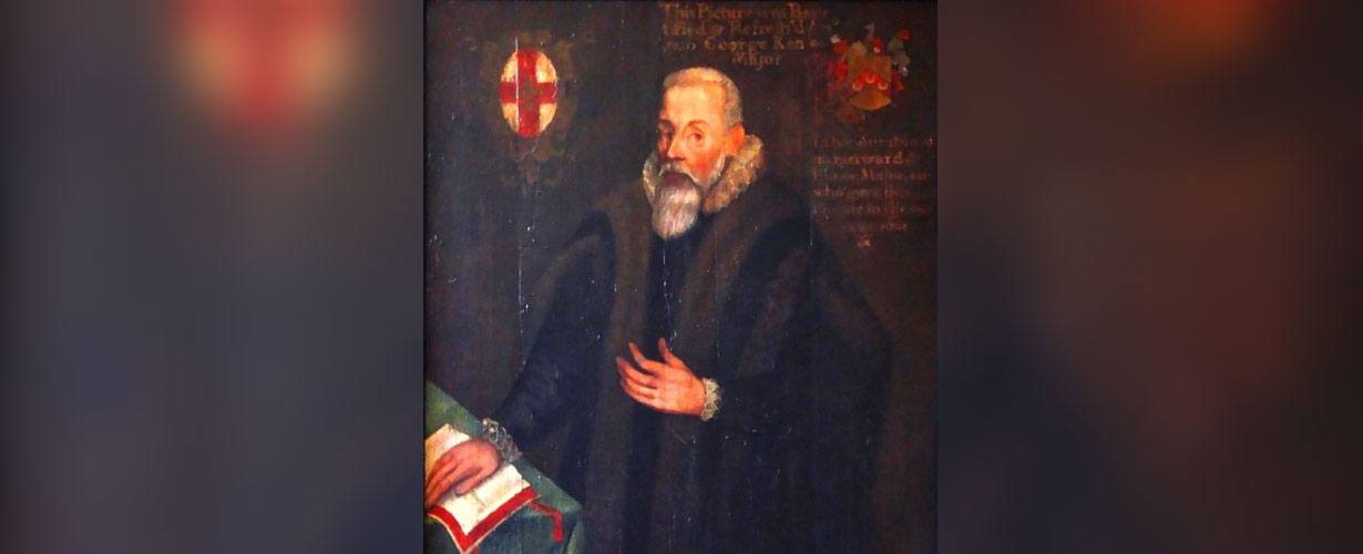 painted portrait of old man with grey hair and beard