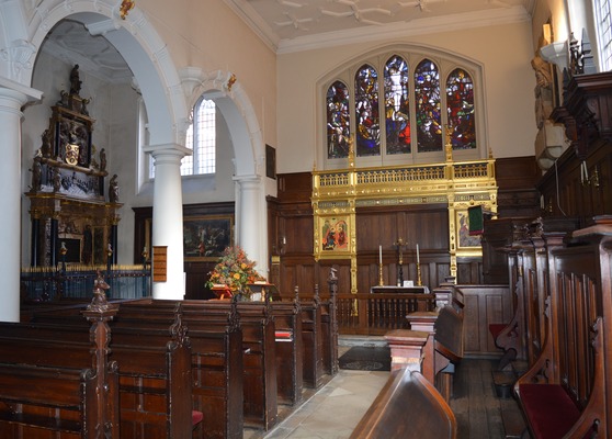 Interior view of the Jacobean Chapel at the Charterhouse