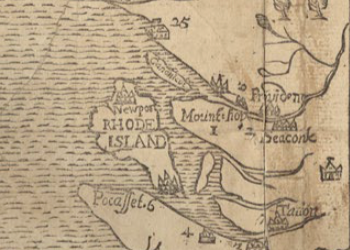 historic map of Rhode Island