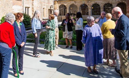 Charterhouse residents and staff in Chapel Cloister