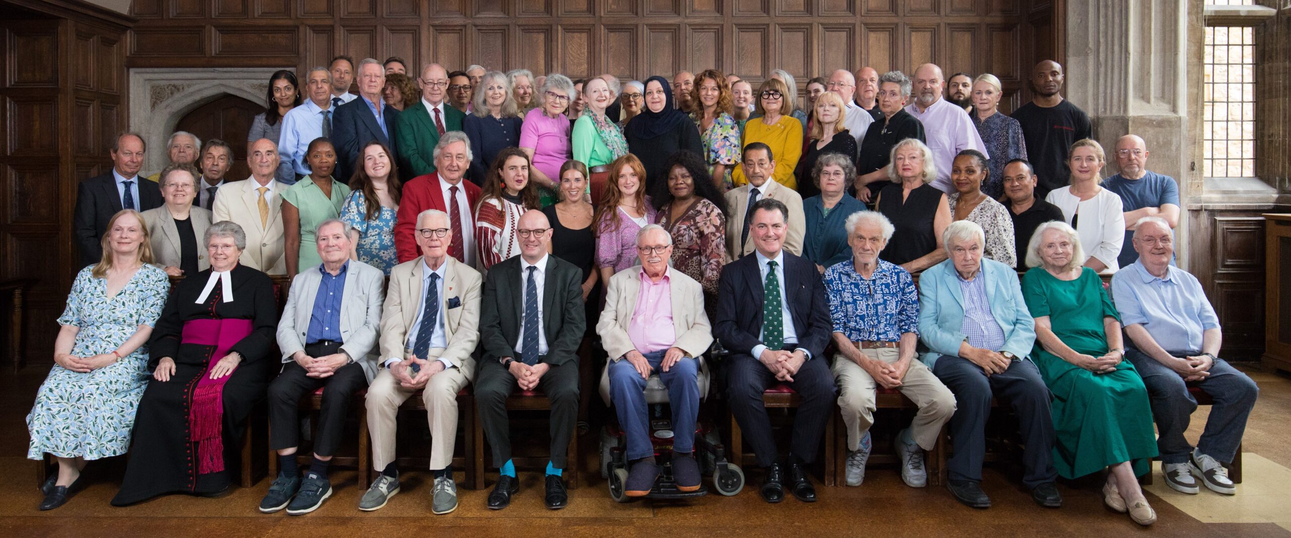 Residents, Governors and staff of the Charterhouse in the Great Hall 2025