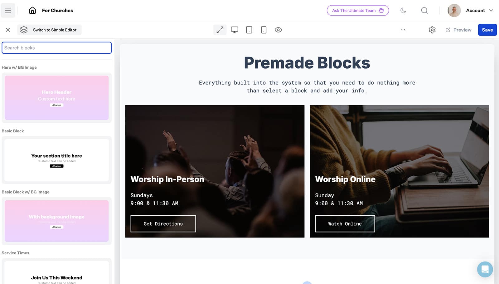 Premade Blocks