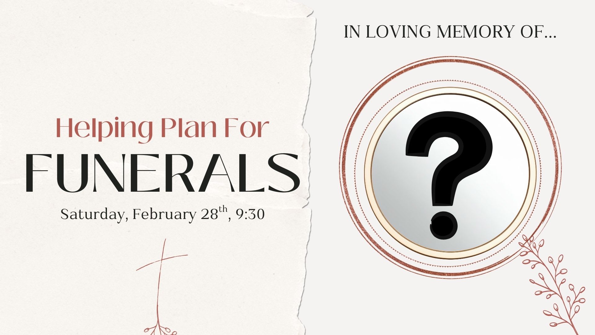 Planning a Funeral Class