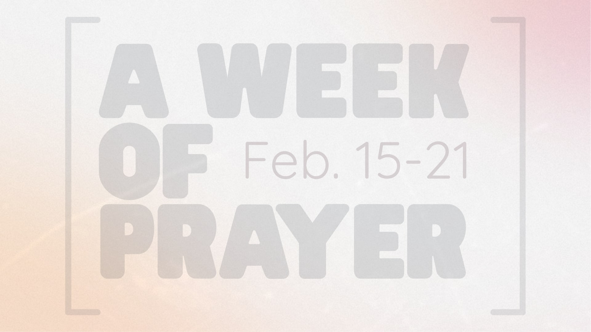 Join us in praying this week.