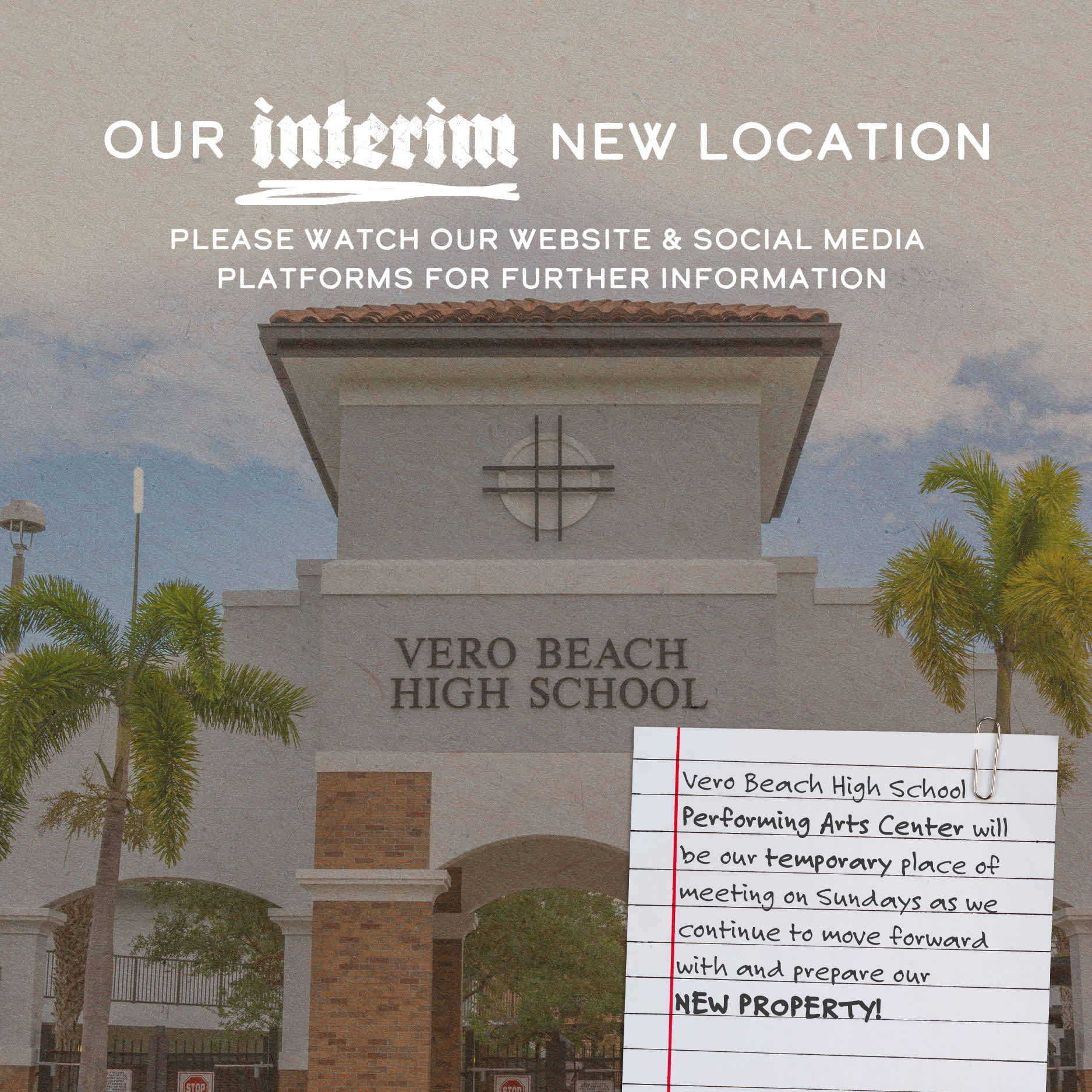 Starting February 1st at the Vero Beach High School