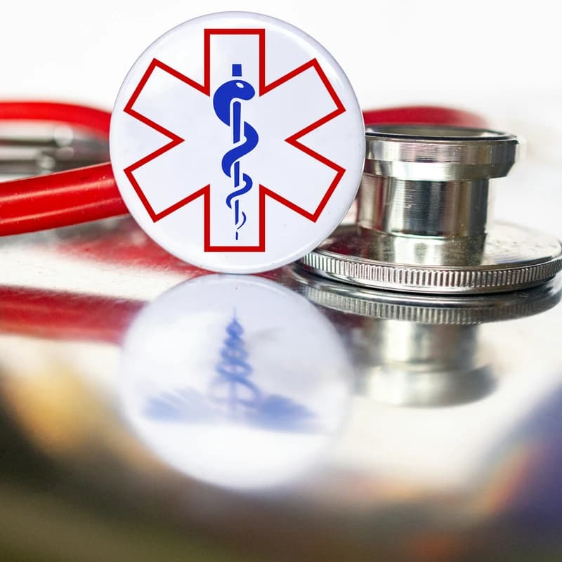 a stethoscope with a medical symbol on it
