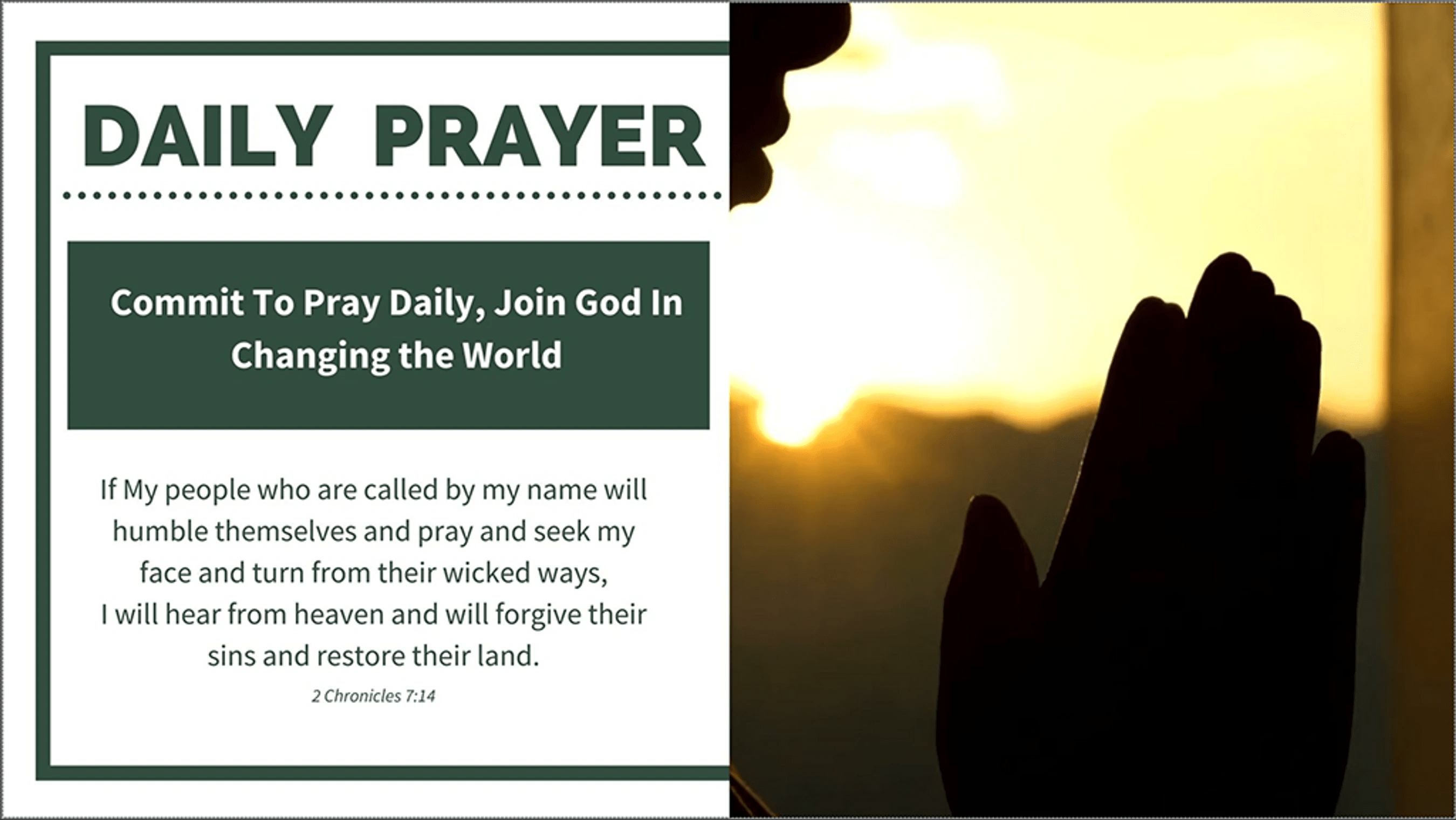 Join us in daily prayer.
