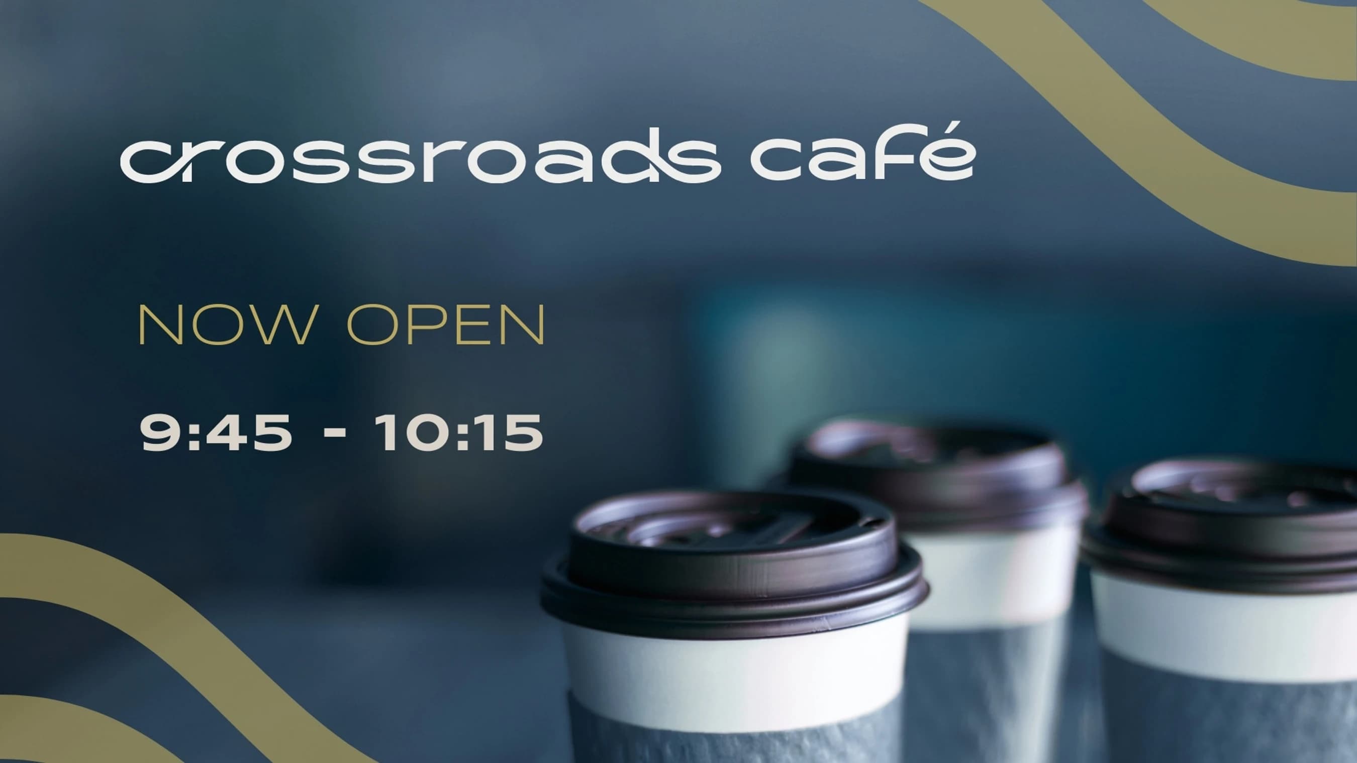<span style="line-height: 2rem;">Crossroads Café<br>Sundays 9:45 - 10:15 AM</span>