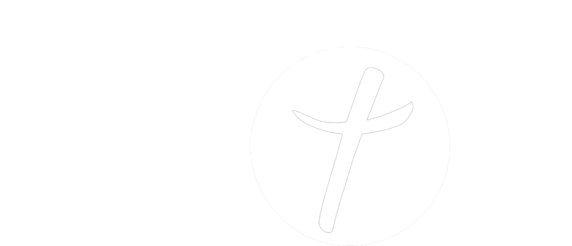 A graphic that reads 'join us this easter' in white text. The letter 't' in 'easter' is a stylized cross, also shown as a logo inside a circle.