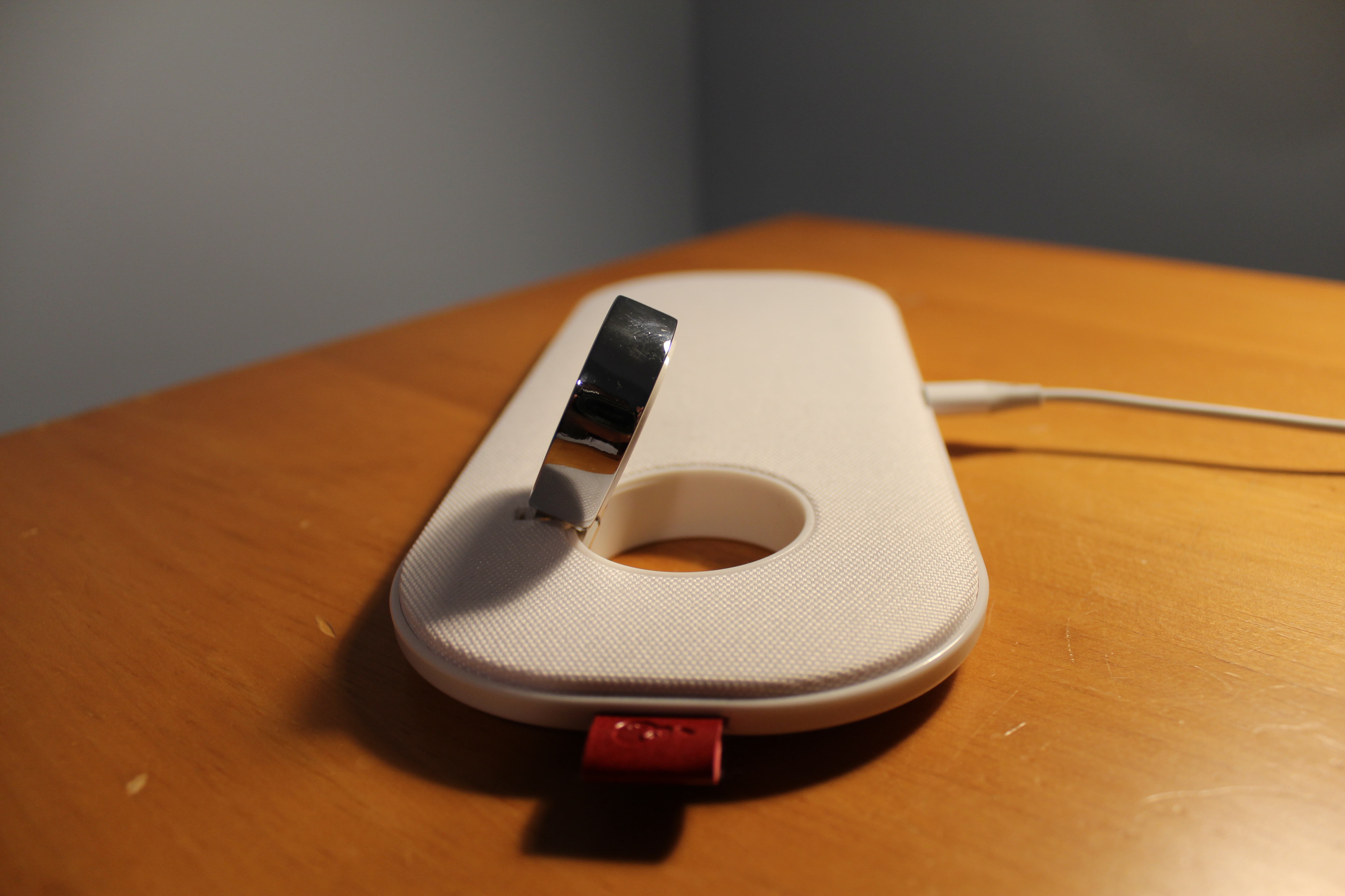 The Apple Watch charger can be lifted off the mat