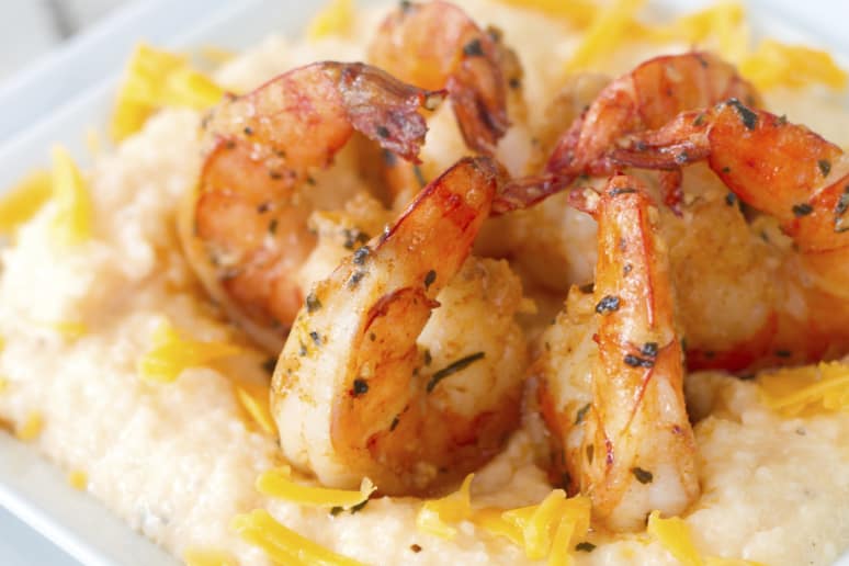 Spicy Shrimp & Cheese Grits from Easy Cajun Recipes Anyone Can Make