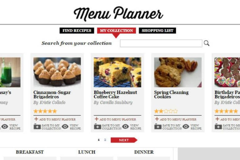 daily menu planner