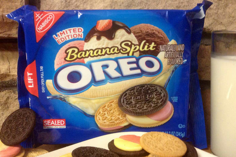 Banana Split Oreos from The Craziest Oreo Flavors Ever The Daily Meal