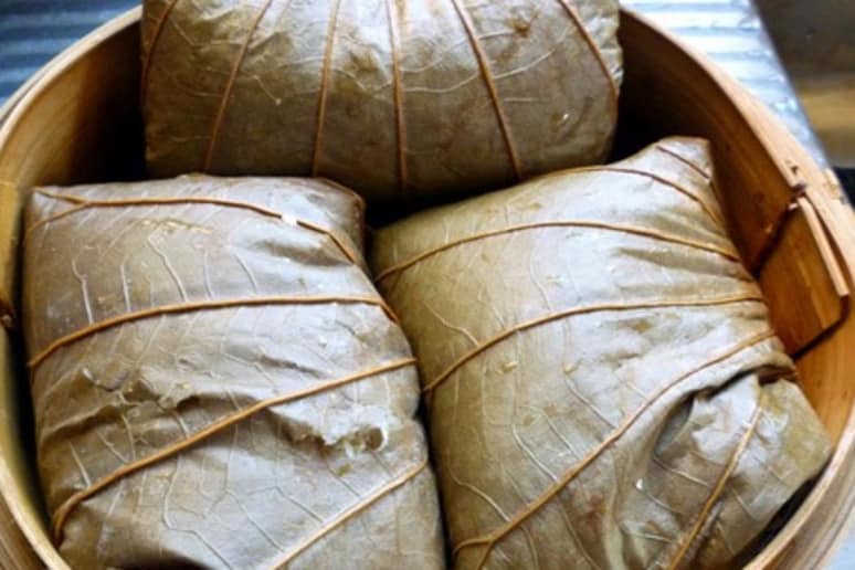 Cantonese Sticky Rice Wrapped in Lotus Leaves Recipe by Farina Wong Kingsley