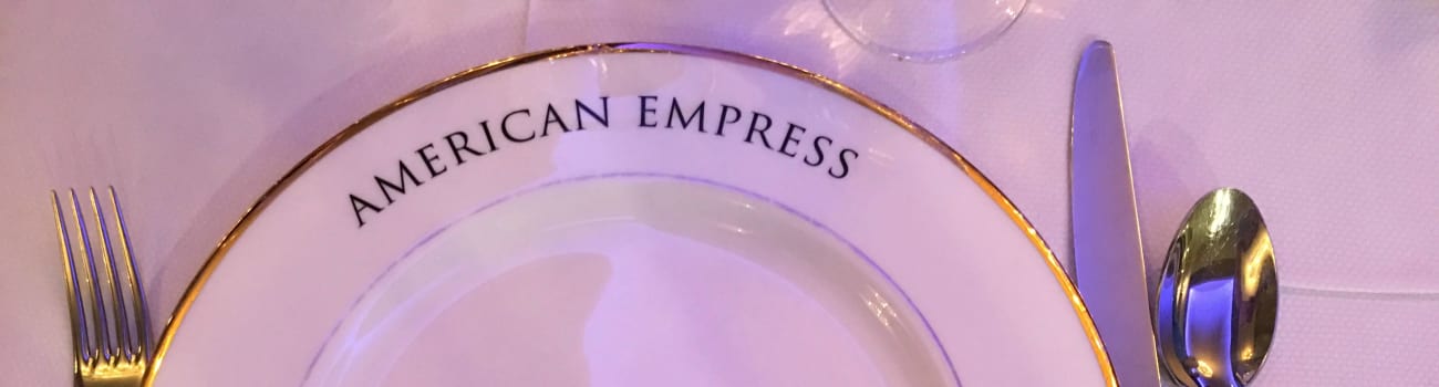 Dining in The Astoria Dining Room, one of two dining areas on the American Empress