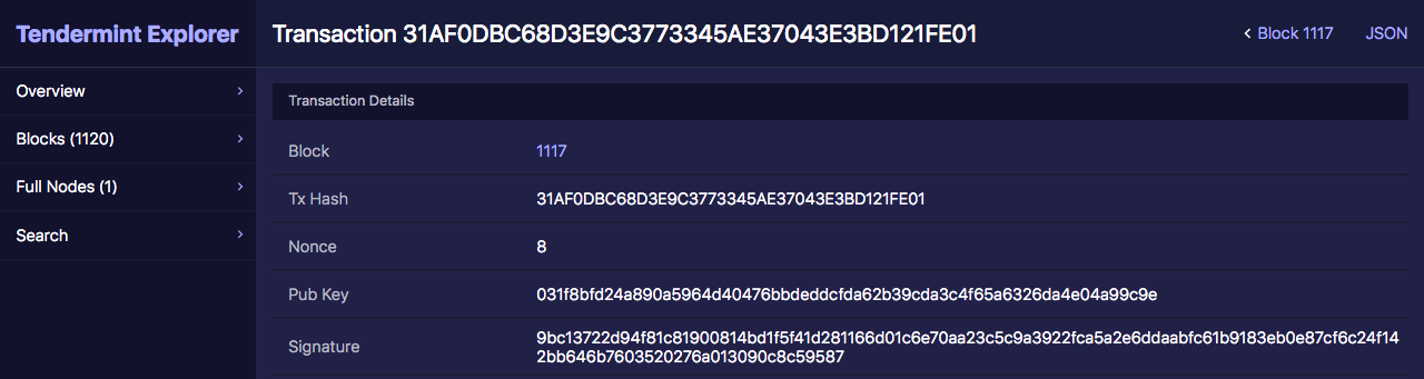 Block Details in RDDL Network Explorer