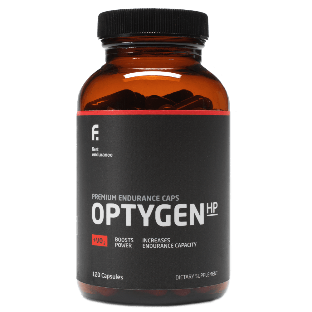 First Endurance Optygen HP — premium endurance supplement capsules to boost VO₂ max, power, and training capacity
