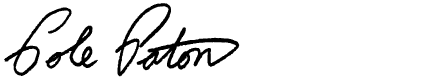 Cole Paton Signature