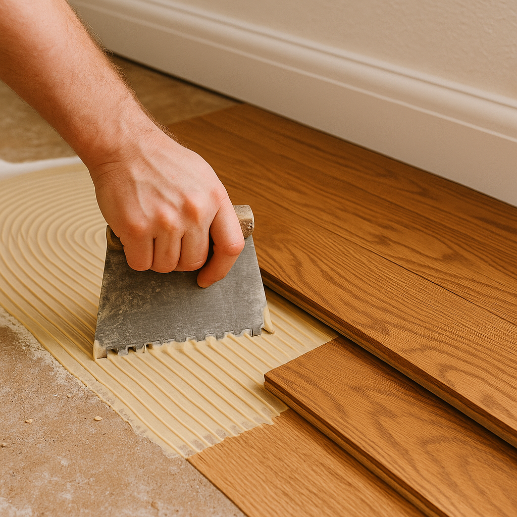 Glue down installation