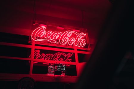 Neon coca cola sign